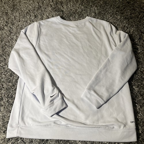 Nike Track Club Sweatshirt Light Gray Fleece Mens Large Dri Fit FB5508-085 EUC - Picture 12 of 20
