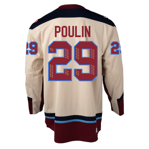 Maroon Home / Beige Away Adult / Youth Sewn Stitched Hockey Jersey NEW S-5XL - 第 17/30 張圖片