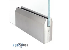 4" Tapered 9-1/2" Patch Rail Without Lock for 1/2" Glass - Brushed Stainless