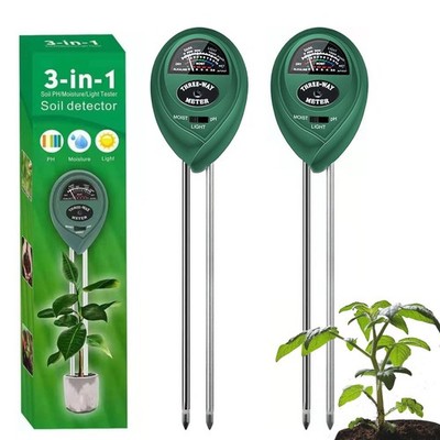2 Pack Soil Tester, 3-in-1 Plant Moisture Meter Light and PH Tester Garden La...