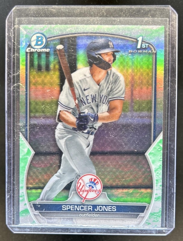 2023 Bowman Spencer Jones Chrome Lunar Glow Refractor 1st #BCP-139 Yankees