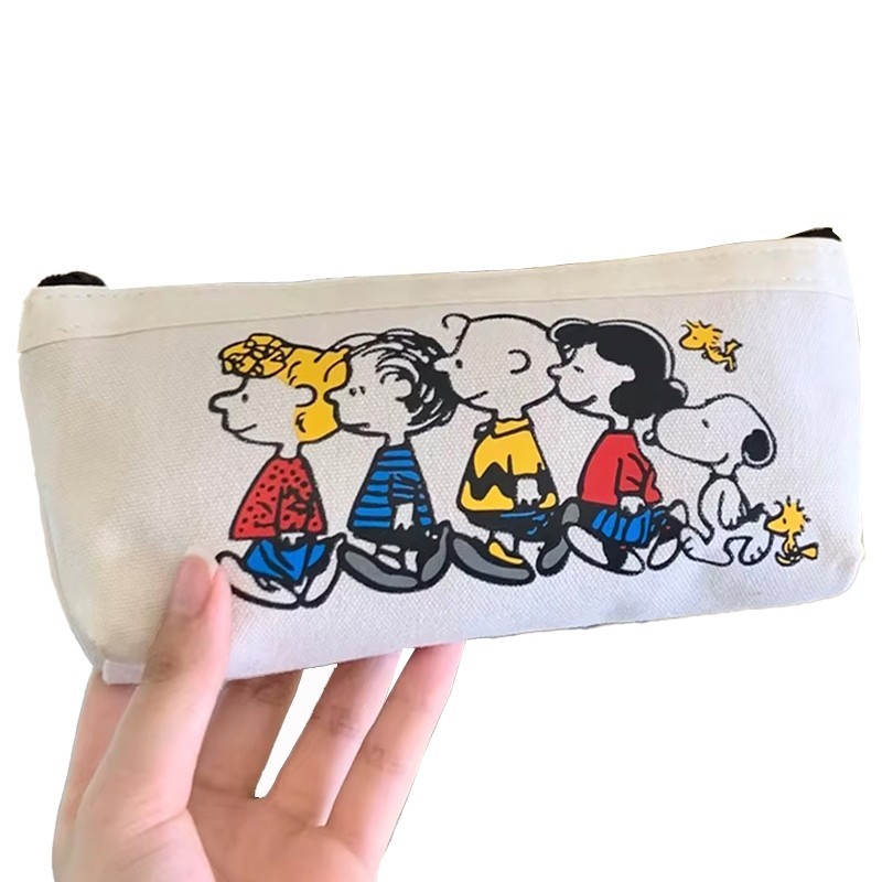 Snoopy and Friends Makeup Bag Cosmetic Travel Bag Pencil Case Canvas