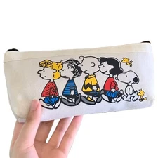 Snoopy and Friends Makeup Bag Cosmetic Travel Bag Pencil Case Canvas