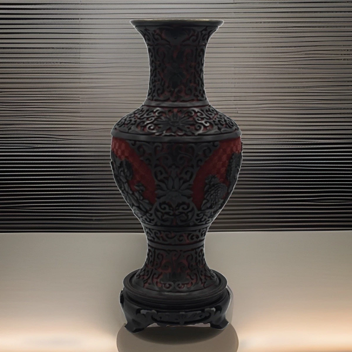 木制红色中国古董花瓶| eBay