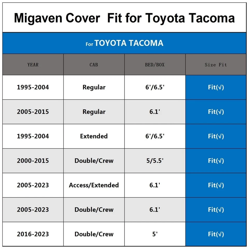 Waterproof Pickup Truck Car Cover Sun/Snow Dust UV Protector for Toyota Tacoma Foto 4 de 4