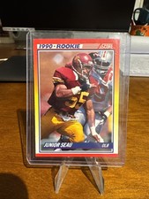 1990 JUNIOR SEAU - Score Football ROOKIE Card # 302 - SAN DIEGO CHARGERS. rookie card picture