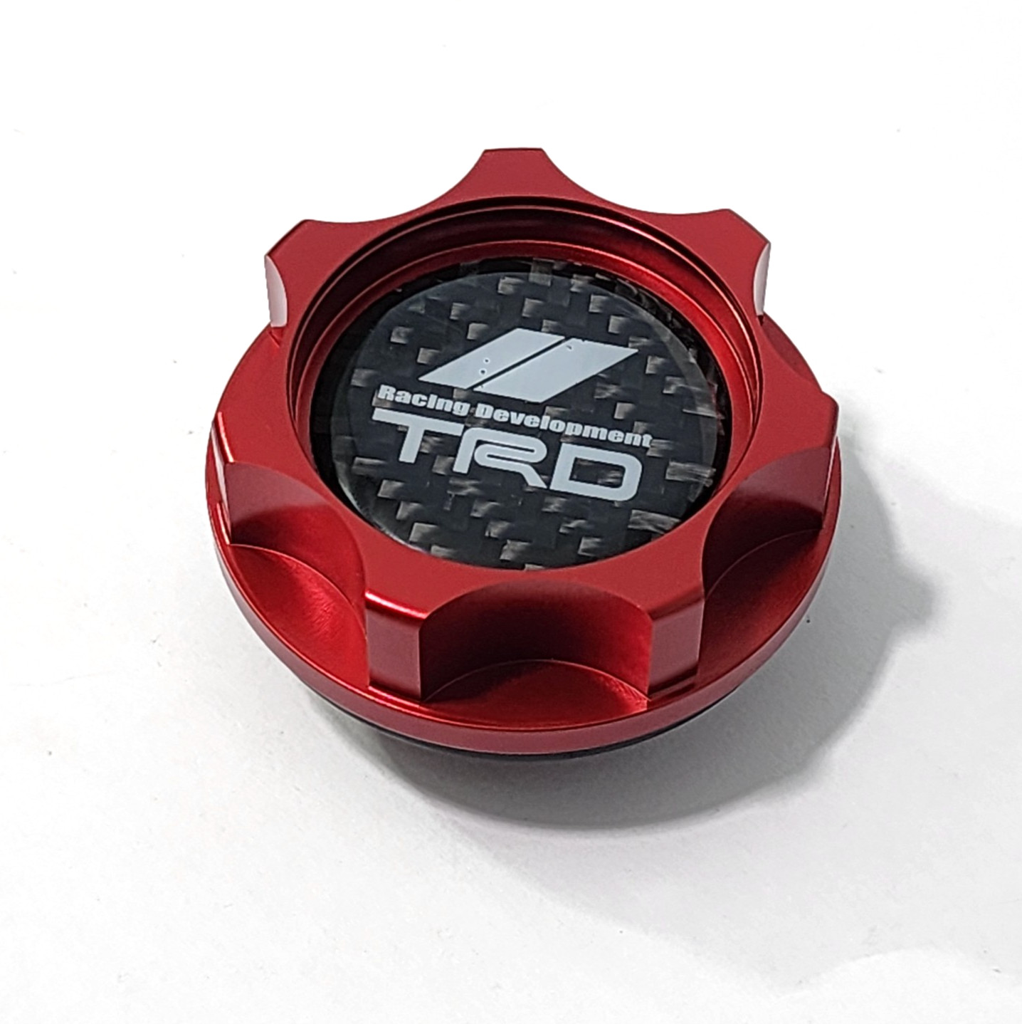 RED BILLET ENGINE OIL CAP CARBON FIBER FOR TR-D COROLLA TACOMA TUNDRA RV4 JDM