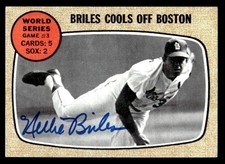 1968 Topps Baseball #153 World Series Game #3 (Briles) Signed Auto (no COA) *e1