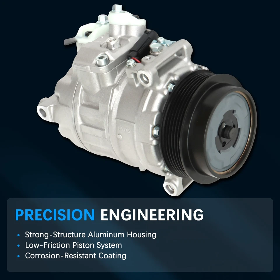 A/C Compressor 6512217 For Mercedes-Benz GL ML320 350 450 R320 350 2000-2012 New Foto 3 de 4