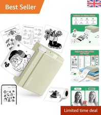 300DPI Inkless Sticker Maker - Compact Bluetooth Printer for School & Home Use