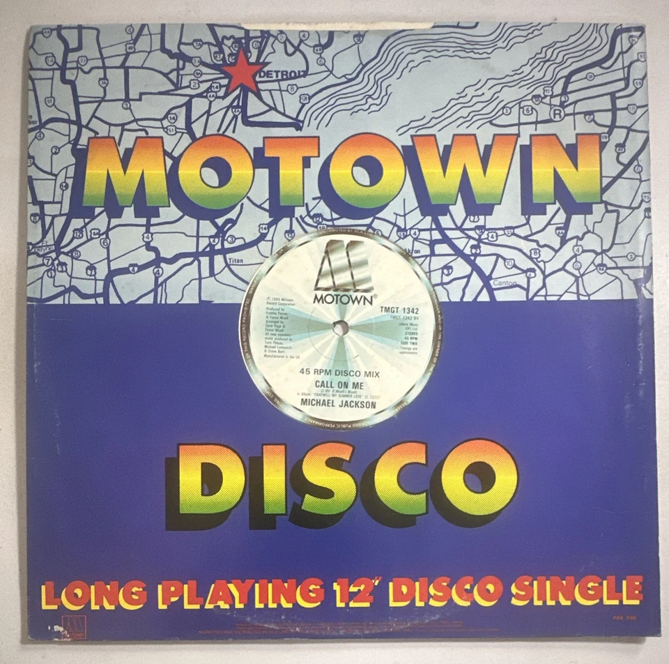 MICHAEL JACKSON - Farewell My Summer Love / Call On Me 12” Single EX / VG+ - Image 4 of 4