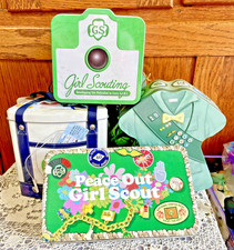 Girl Scout Cookie/Candy Metal Tin Cookie Lot/4 Various Styles and Ages Nice Lot 