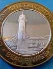 RARE Biloxi, Mississippi "Beau Rivage" .60 oz .999  Silver $10 Lighthouse Chip