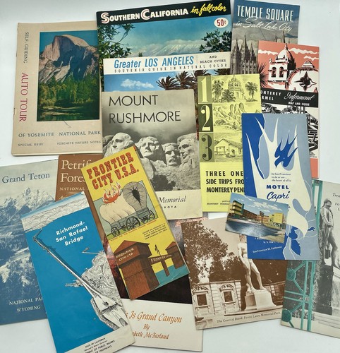 Vtg Lot 16 Travel Brochures Maps Guides Western United States San Francisco Etc