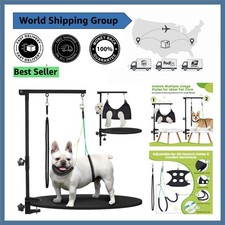 Adjustable Dog Grooming Arm with Secure Table Clamp  Hammock for Easy Use