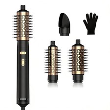 Hair Dryer Brush, 4 in 1 Rotating Round Hot Air Spin Brush Set Negative Ionic...