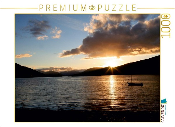 Calvendo Puzzle Sonnenuntergang Loch Leven 1000 Teile Puzzle Quer | 1000 Teile L-image