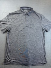 Vineyard Vines Performance Polo Shirt Mens Large Gray Stretch Golf Striped Whale