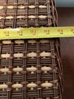 Woven Rectangular Picnic Basket Storage Suitcase Carrier Lock Box — photo 10