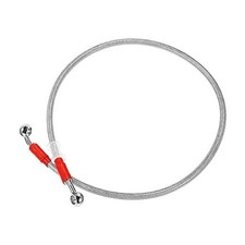 31.5" Length 10mm ID Motorcycle Hydraulic Brake Line Oil Hose Pipe 28° 0° 80cm