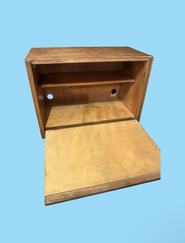 Rare 1950s Cottagecore Farmhouse Bread Box Cutting Board Spice Cabinet Vintage