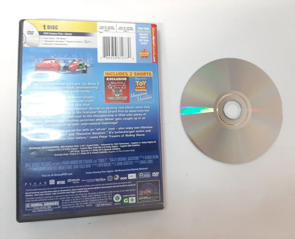 Disney Pixar Cars 2 DVD 2011 - Image 2 of 2