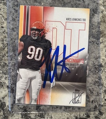 Kris Jenkins Autographed Hand Signed 2025 Topps NFL Cincinatti Card With COA