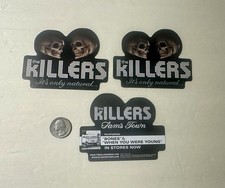 THE KILLERS Sam's Town 2 PROMO STICKERS for cd/lp BRANDON FLOWERS Mark Stoermer