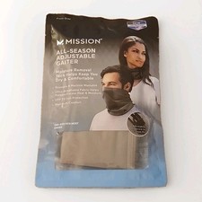 Mission All Season Adjustable Gaiter Face Mask Neck Covering in Charcoal OSFM R1