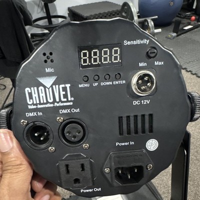 CHAUVET SlimPAR38 LED PAR DJ Light DMX Sound Activated Strobe Power Linking