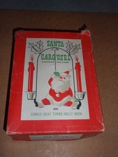 Vintage Holt Howard Santa Carousel Rotating Candle Holder - Christmas
