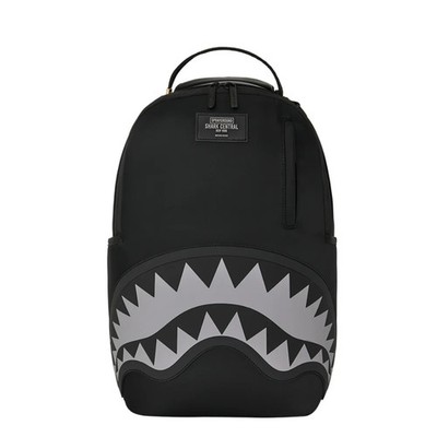 SPRAYGROUND LIMITED EDITION BACKPACK CENTRAL BLACK NYLON GRAY EMBOSSED NYLON