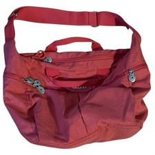Doona All Day Baby Diaper Bag Attach to Strollers Essentials Coral Red Zippers
