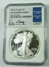 2022 W PROOF American Silver Eagle NGC PF70 Ultra Cameo Signed EDMUND C MOY
