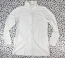 Lands End Women's NEW White Full Zip SWIM Cover-Up MEDIUM 506749
