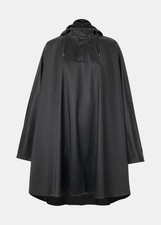 Rains Black Cape Waterproof Poncho Cycling UNISEX SIZE 1 - XS / S