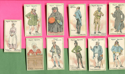 1923 JOHN PLAYER & SONS CHARACTERS FROM DICKENS 11 TOBACCO CARD LOT