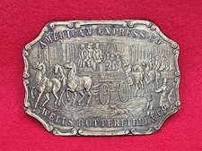 Vintage American Express Wells Butterfield  Co. Belt Buckle Bronze-tone Color
