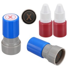 Letter Stamps Self Inking, 2Pcs Character X Alphabet Teacher Stamp, Blue