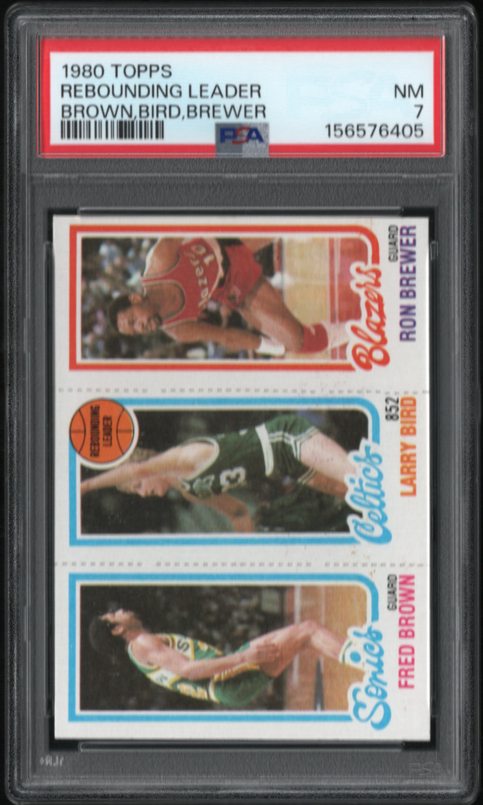 Fred Brown / Larry Bird / Ron Brewer #31 / 198 / 228 Basketball Cards 1980 Topps trading card — raw and PSA graded price guide