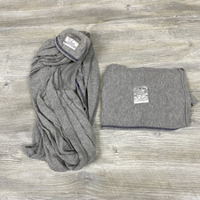 Baby K'Tan Baby Carrier Wrap Size M Gray with Blue Stitching