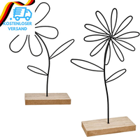 Aufsteller Blume FrüHling Sommer Holzdeko - 2Er Deko-Baum Aufsteller Metall Holz