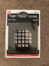 Oatey Square Snap-Tite Shower Strainer Stainless Steel Matte Black 4-1/4" 42423