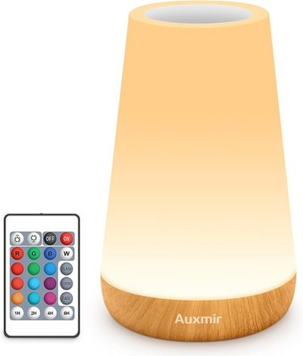 Auxmir LED Touch Nachtlicht mit Fernbedienung, RGB Farbwechsel, USB wiederaufladbar,
