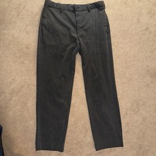 UNIQLO Men’s Dress Slacks Dark Gray Straight Fit Office Business Pants