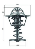 Mahle Thermostat, KüHlmittel Tx 126 82D FüR CitroËN Peugeot Toyota