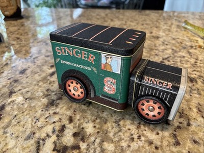 Singer Sewing Machines Tin Truck Bristol Ware Tin Box Company Thread Container