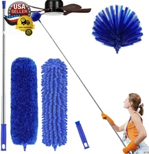 Professional Microfibre Dusters for Cleaning - Extendable 30-81" Cobweb Remover 