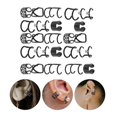 24 Pcs Ohrklemme Für Damen Cuff Ohrringe Ohrmanschetten-Ohrringe