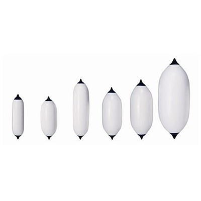 Polyform F-6 Weiße Serie F Boot Fender Aufblasbar 11''x42'' Doppelauge Weiß